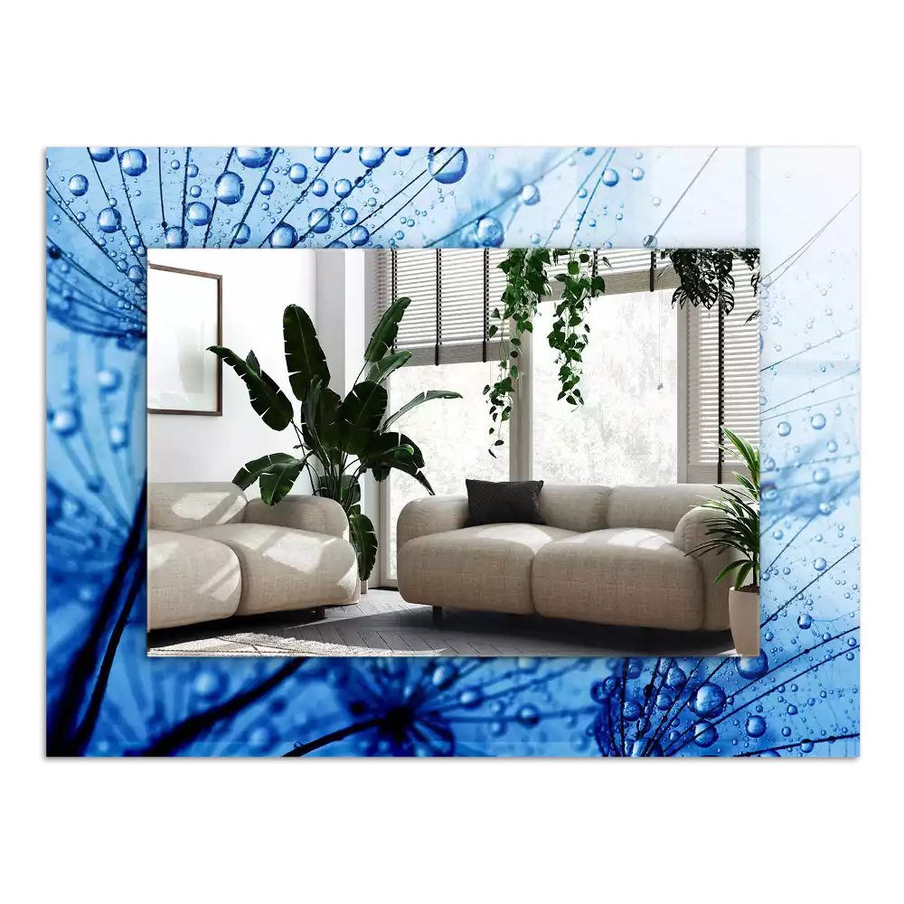 Négyszögletes dísztükör Csepp a pitypangon