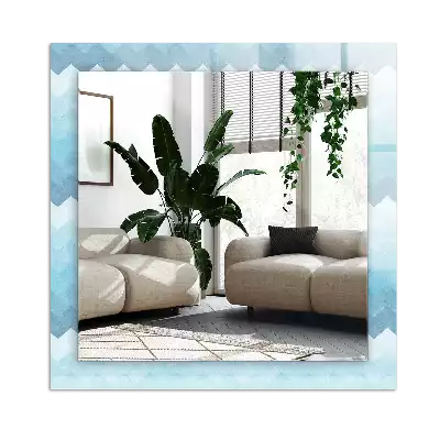 Négyszögletes dísztükör Cikcakk gradiens minta