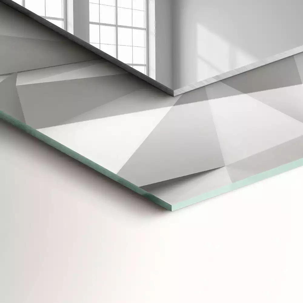 Négyszögletes dísztükör Absztrakt geometriai formák