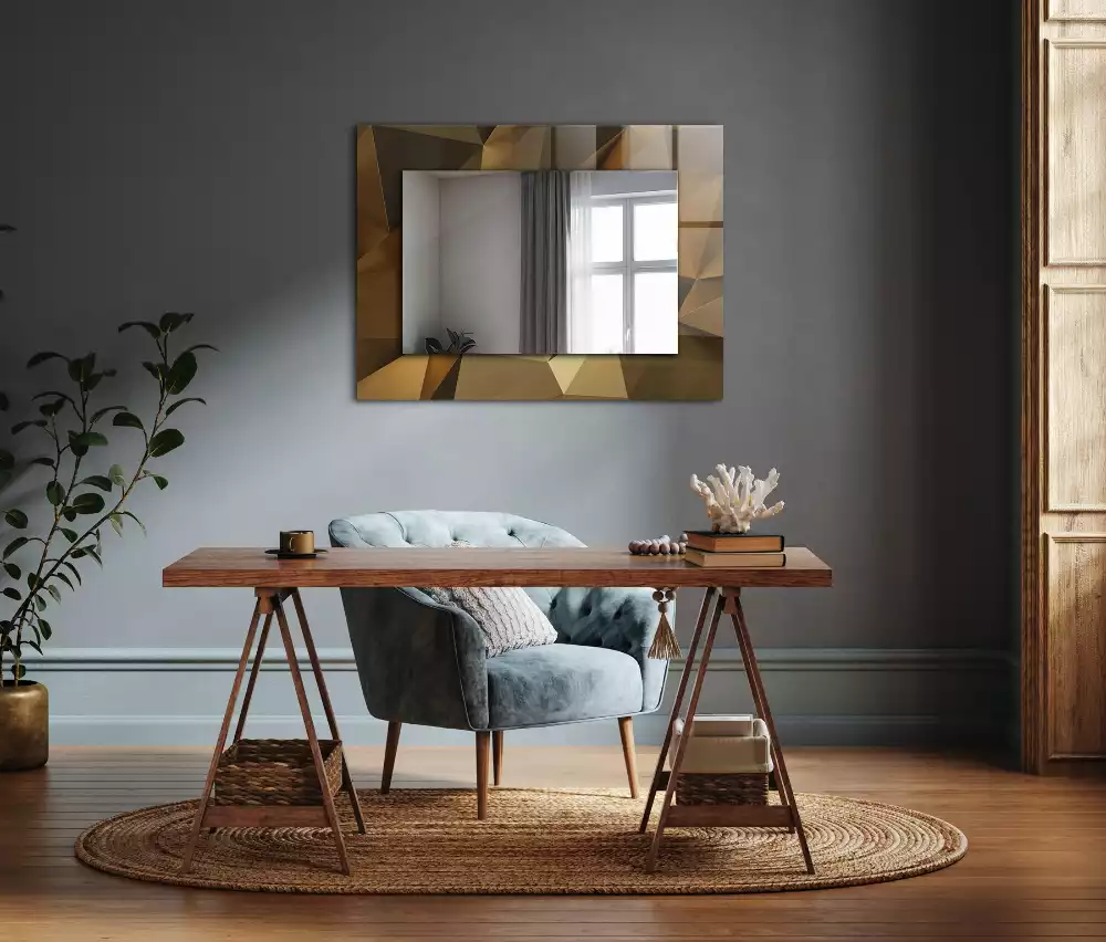 Négyszögletes dísztükör geometriai formák