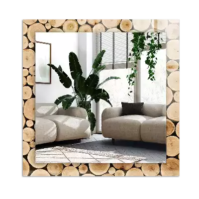 Négyszögletes dísztükör Fatörzsek keresztmetszete