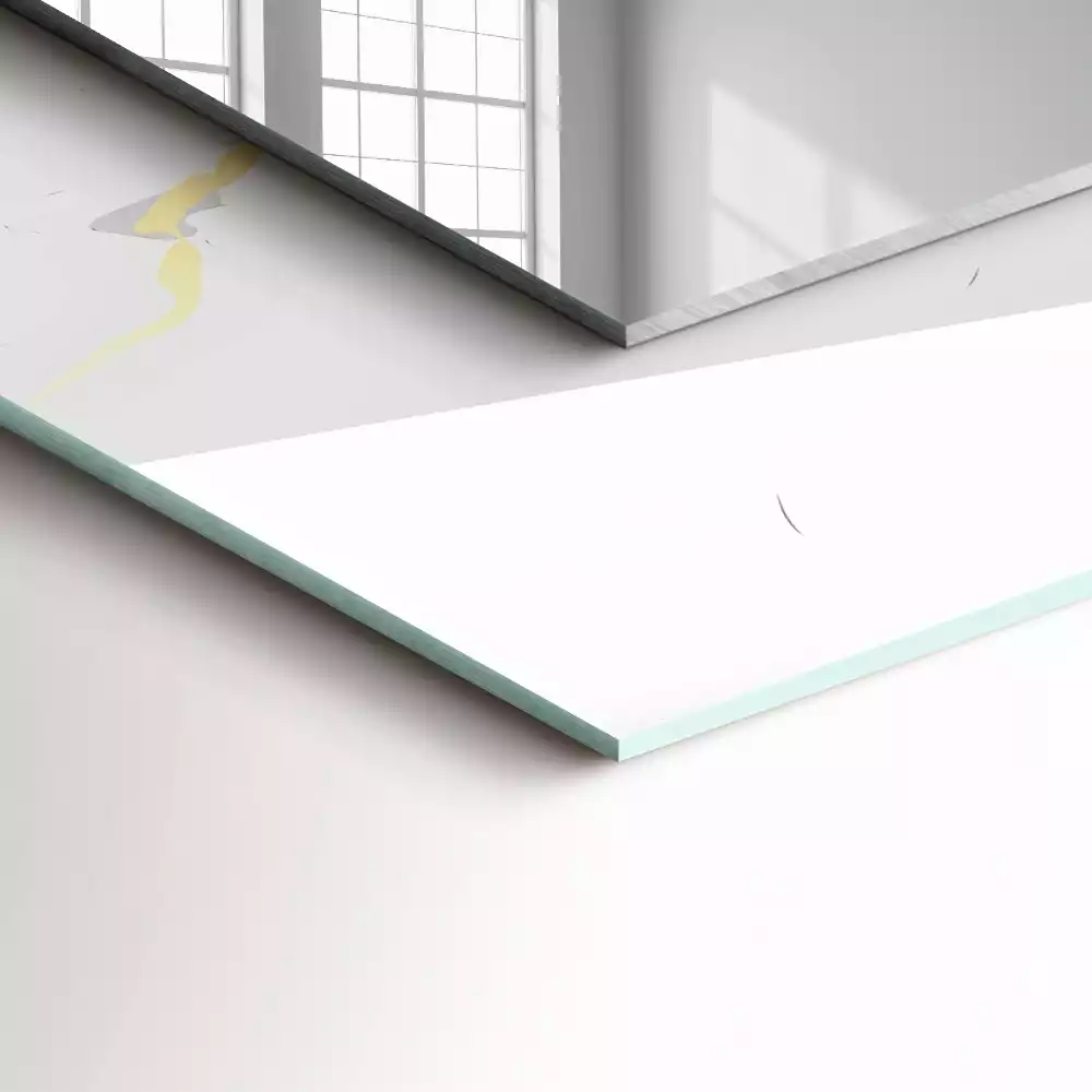 Négyszögletes dísztükör Fehér márvány minta