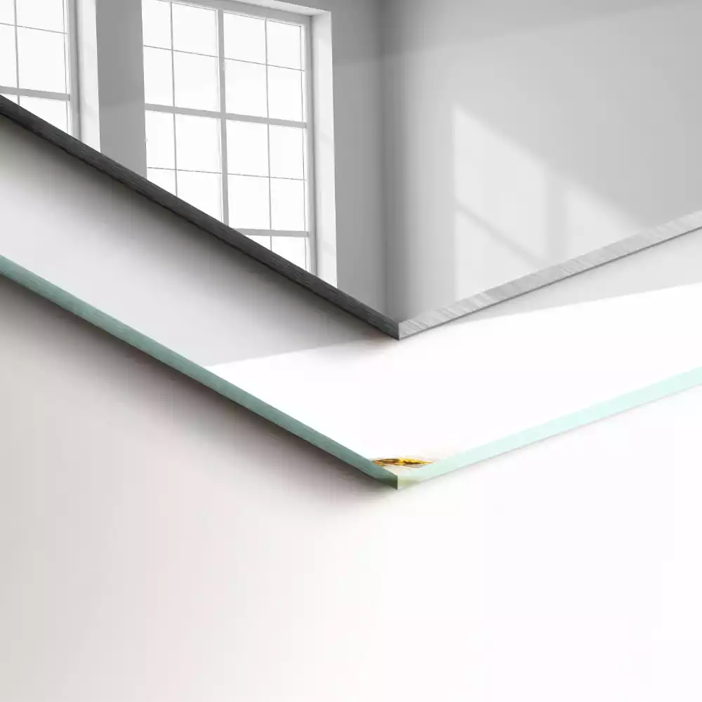 Négyszögletes dísztükör Fehér márvány minta