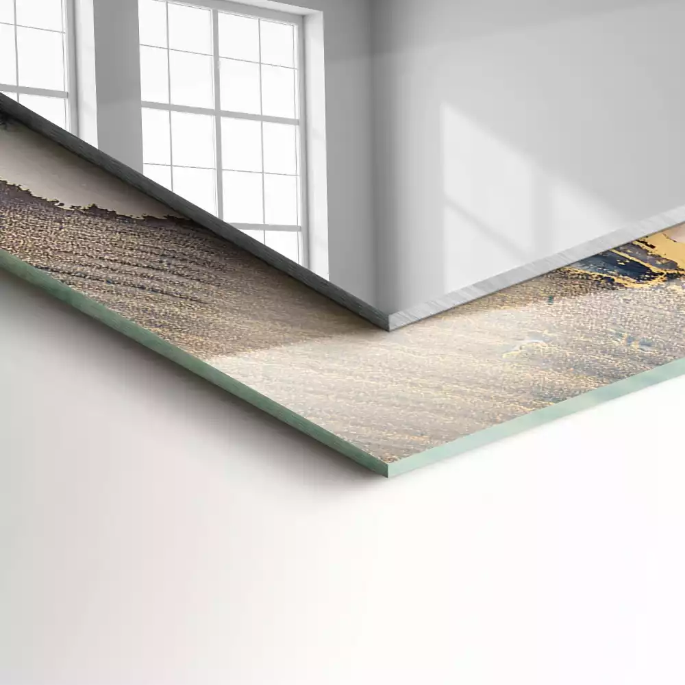 Négyszögletes dísztükör Absztrakt kék művészet