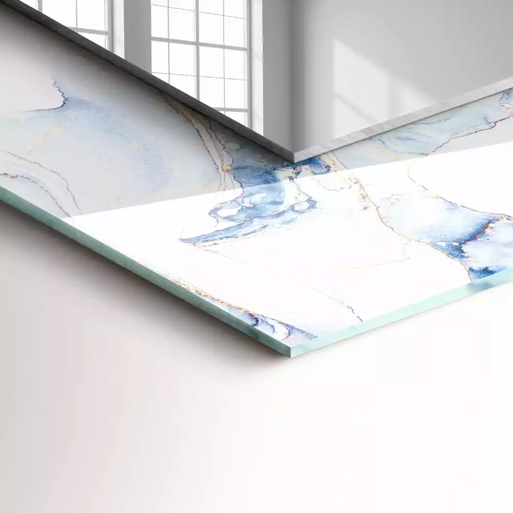 Négyszögletes dísztükör Absztrakt művészeti márvány