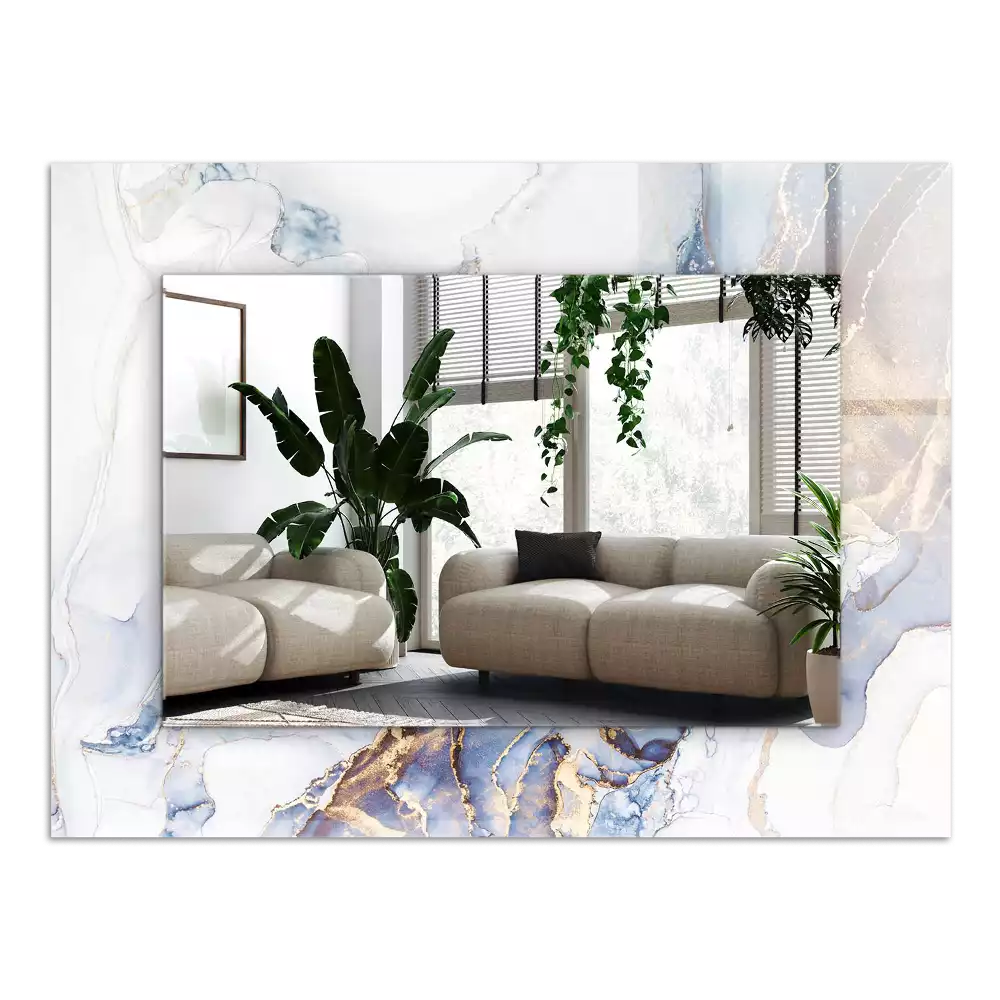 Négyszögletes dísztükör Absztrakt művészeti márvány