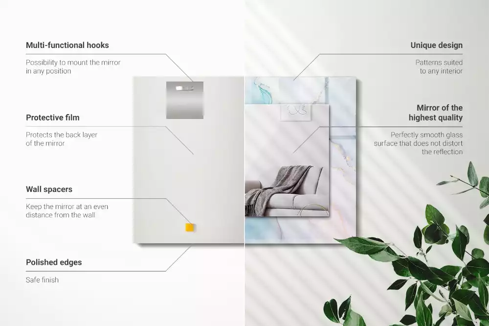 Négyszögletes dísztükör Absztrakt akvarell