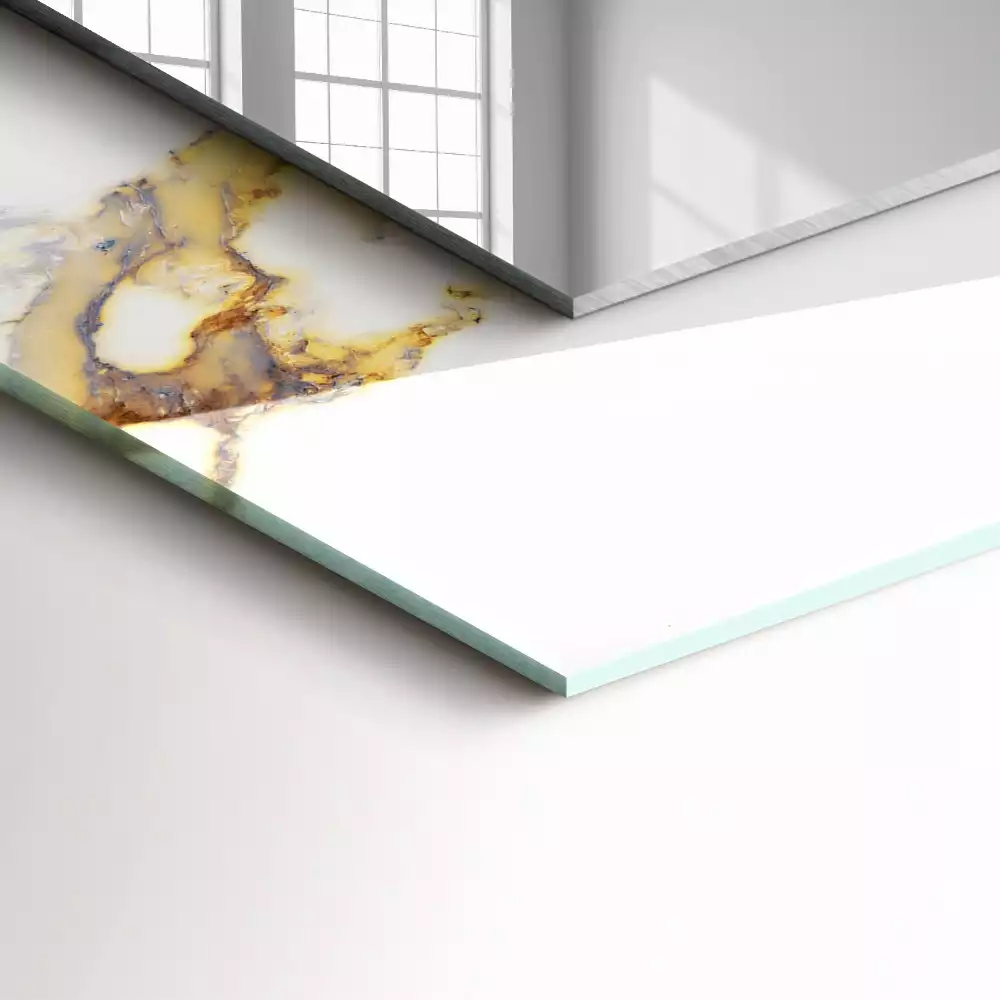 Négyszögletes dísztükör Eredzett márvány