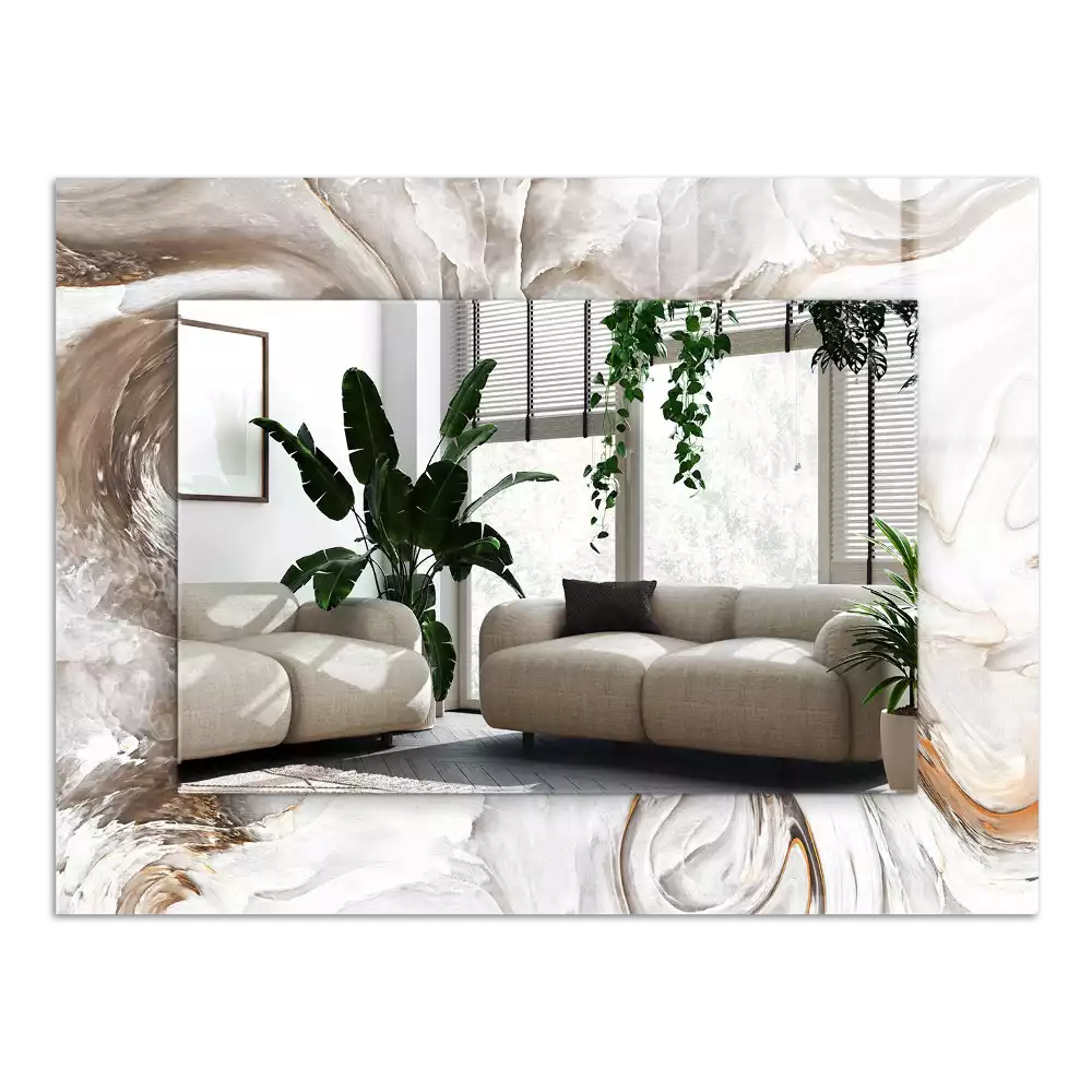 Négyszögletes dísztükör Absztrakt márvány minta