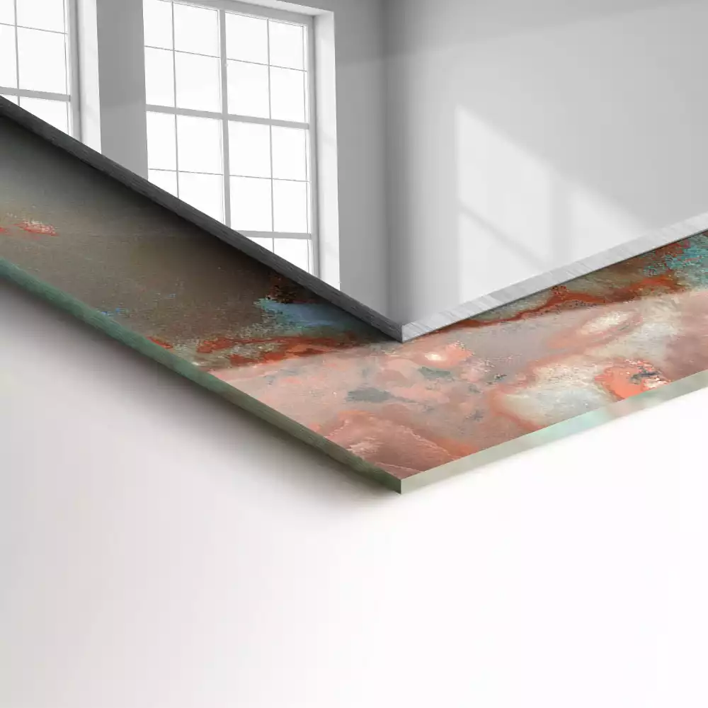 Négyszögletes dísztükör Absztrakt színes textúra