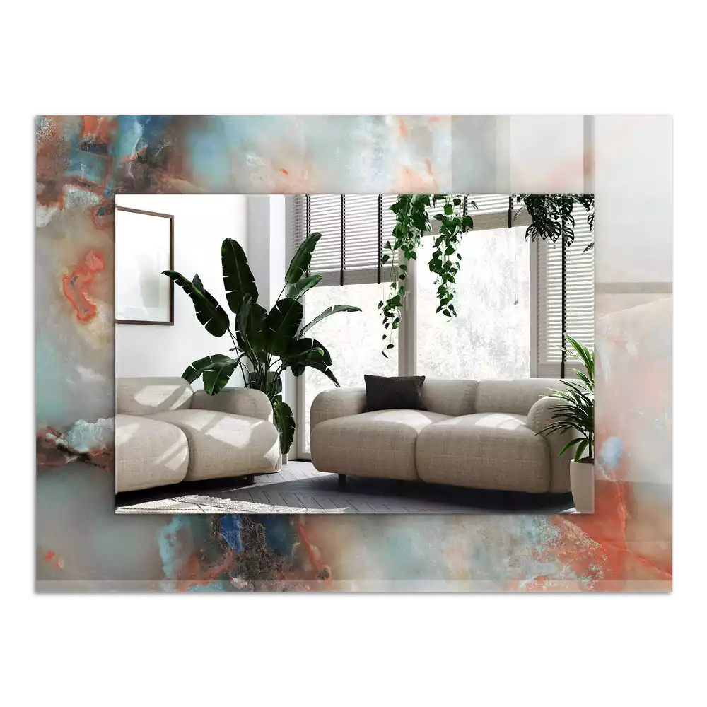 Négyszögletes dísztükör Absztrakt színes textúra