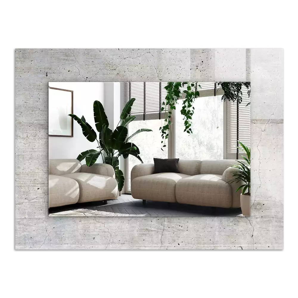 Négyszögletes dísztükör Repedt betonfal