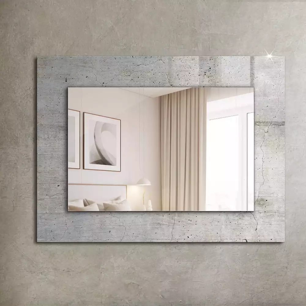 Négyszögletes dísztükör Repedt betonfal