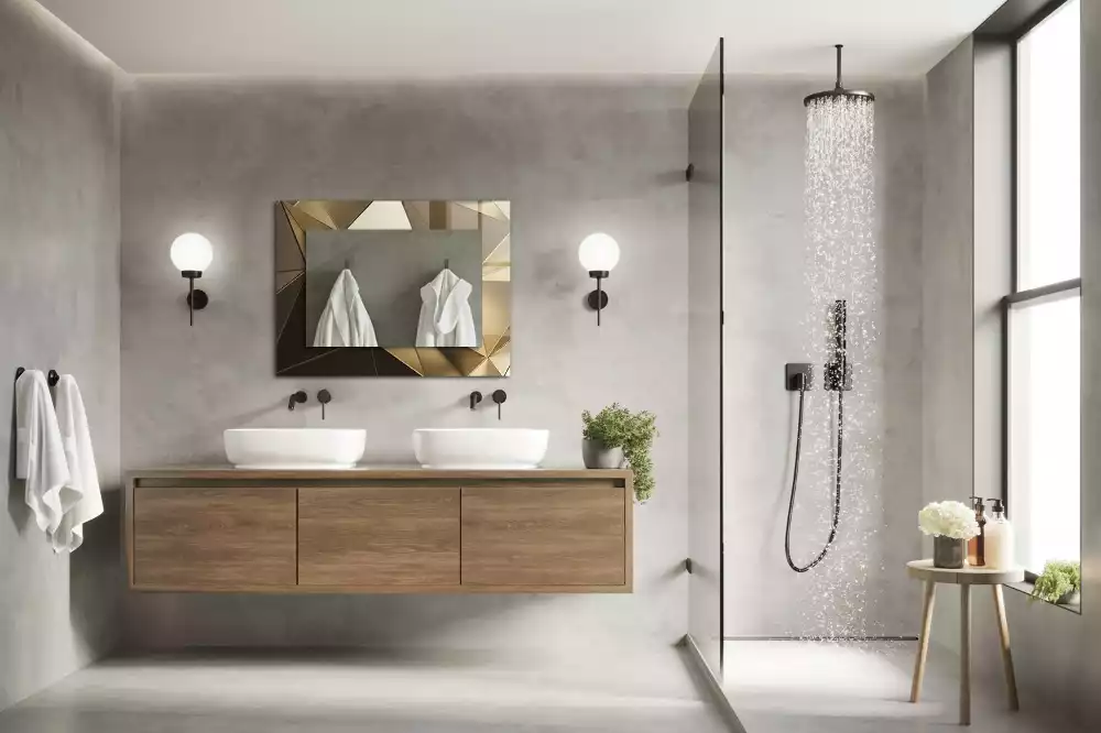 Négyszögletes dísztükör Geometriai formák