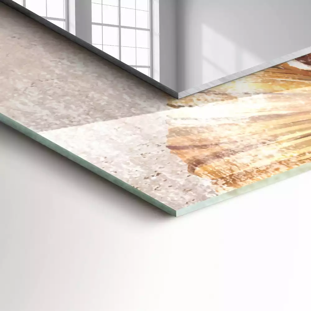 Négyszögletes dísztükör Vintage virágok