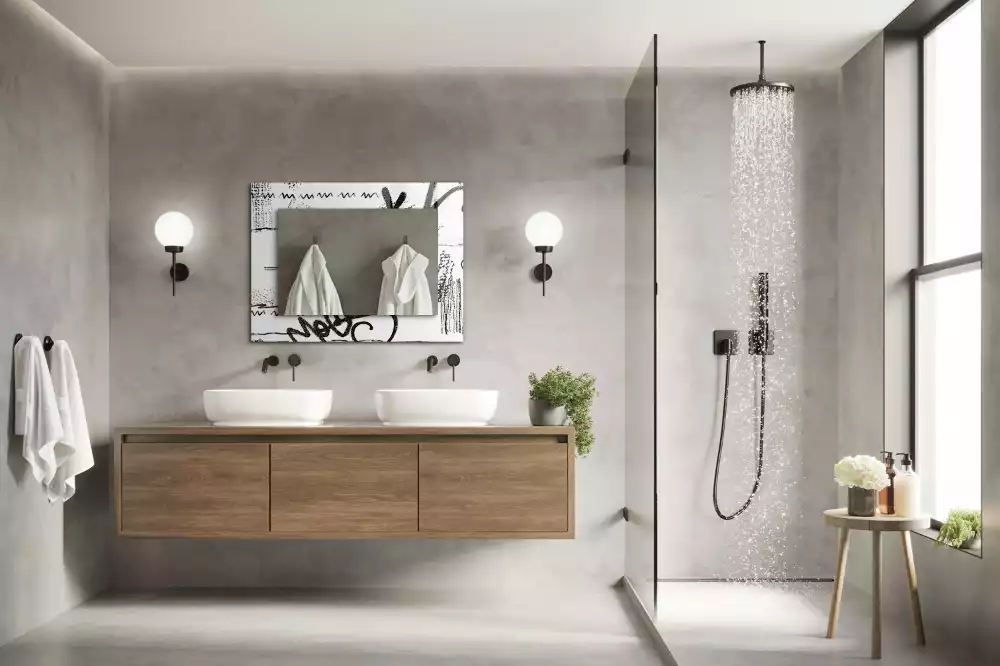 Négyszögletes dísztükör Absztrakt modern minták