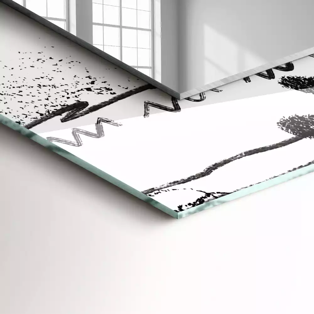 Négyszögletes dísztükör Absztrakt modern minták