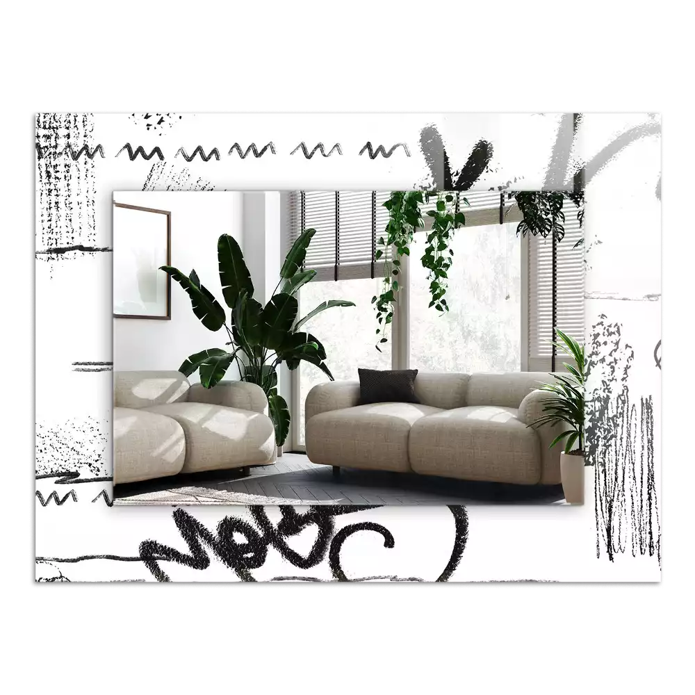 Négyszögletes dísztükör Absztrakt modern minták