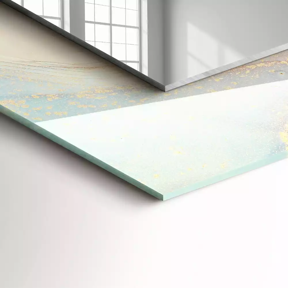 Négyszögletes dísztükör Absztrakt akvarell művészet