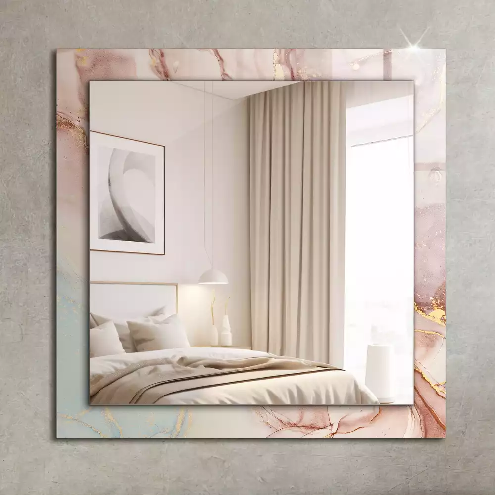 Négyszögletes dísztükör Absztrakt akvarell művészet