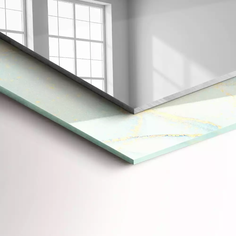 Négyszögletes dísztükör Absztrakt akvarell művészet