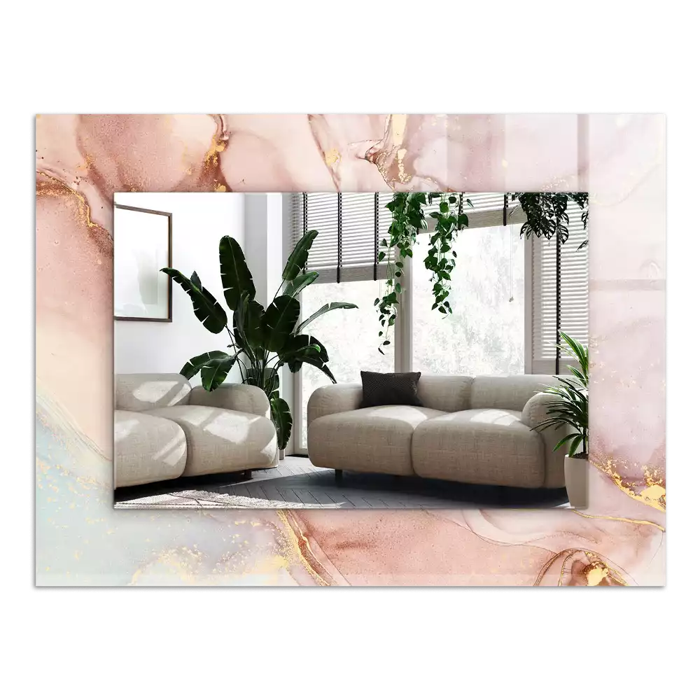 Négyszögletes dísztükör Absztrakt akvarell művészet