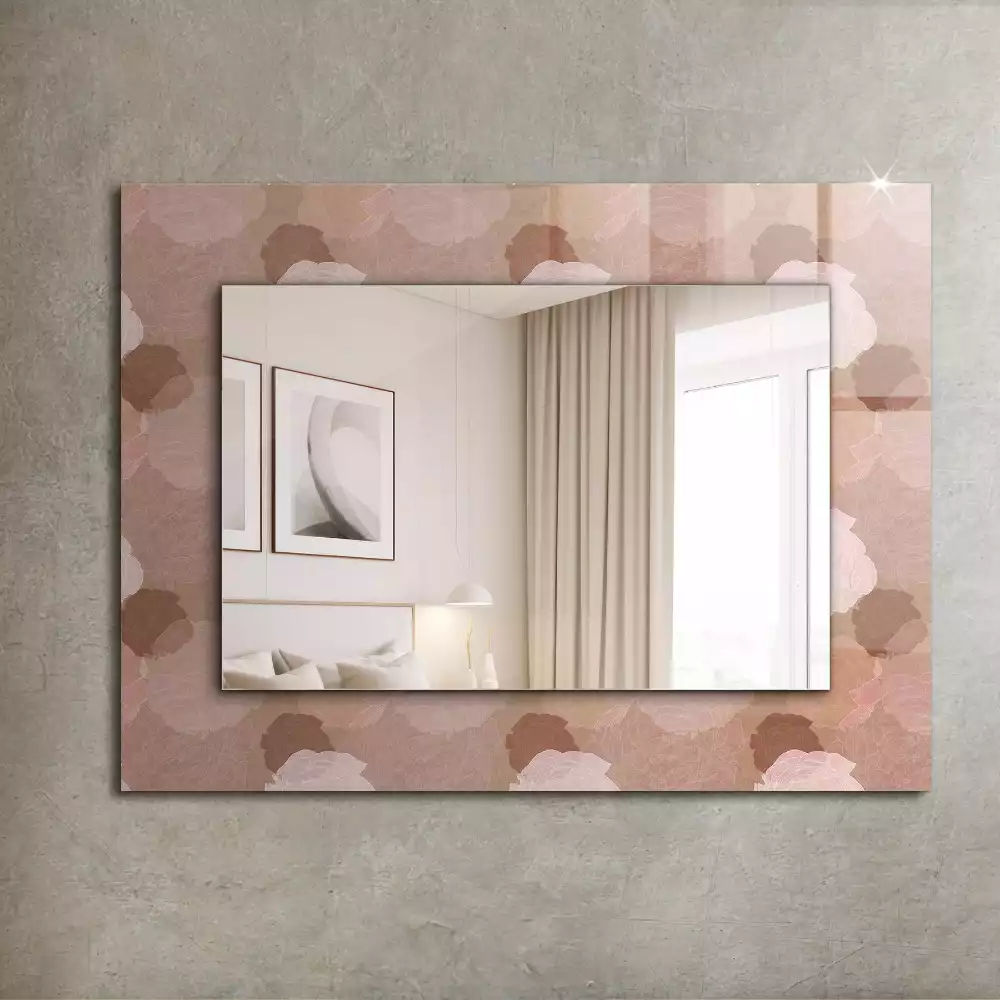 Négyszögletes dísztükör Virágok pünkösdi rózsa