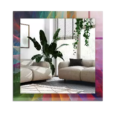 Négyszögletes dísztükör Színes absztrakt spirál