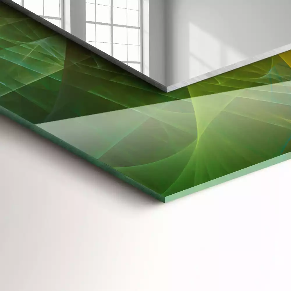 Négyszögletes dísztükör Színes absztrakt spirál