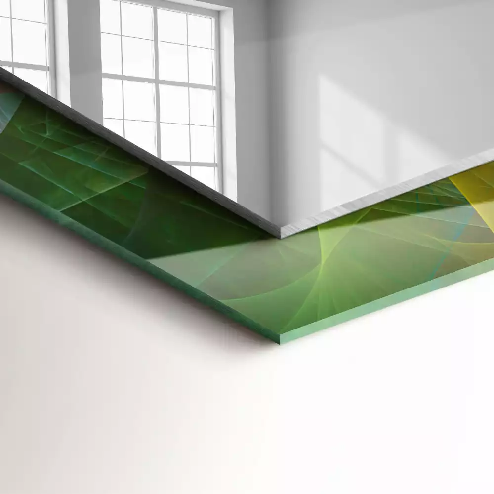 Négyszögletes dísztükör Színes absztrakt spirál