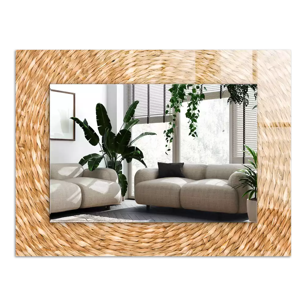 Négyszögletes dísztükör Vesszőből fon