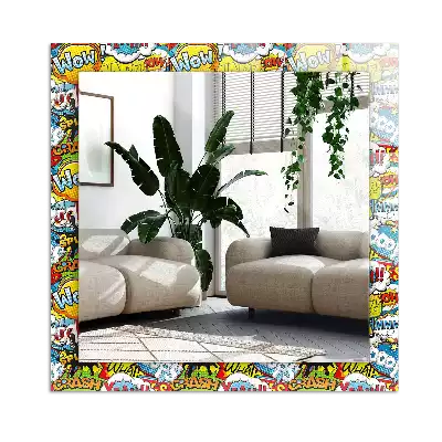 Négyszögletes dísztükör Színes képregény rakhatja