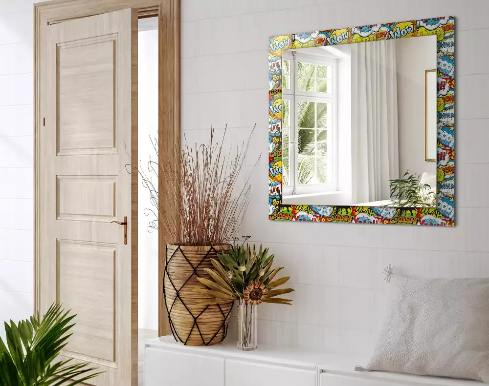 Négyszögletes dísztükör Színes képregény rakhatja