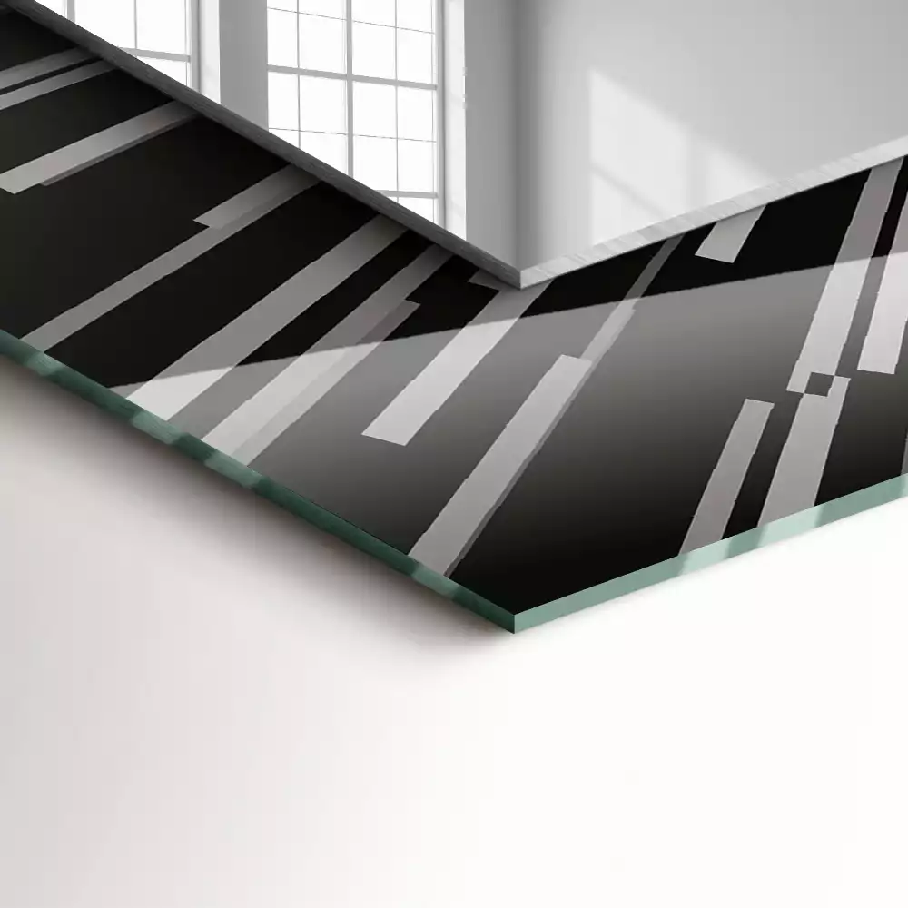 Négyszögletes dísztükör Fénysebesség hatás