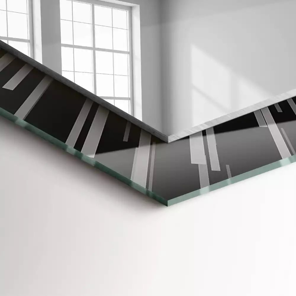 Négyszögletes dísztükör Fénysebesség hatás