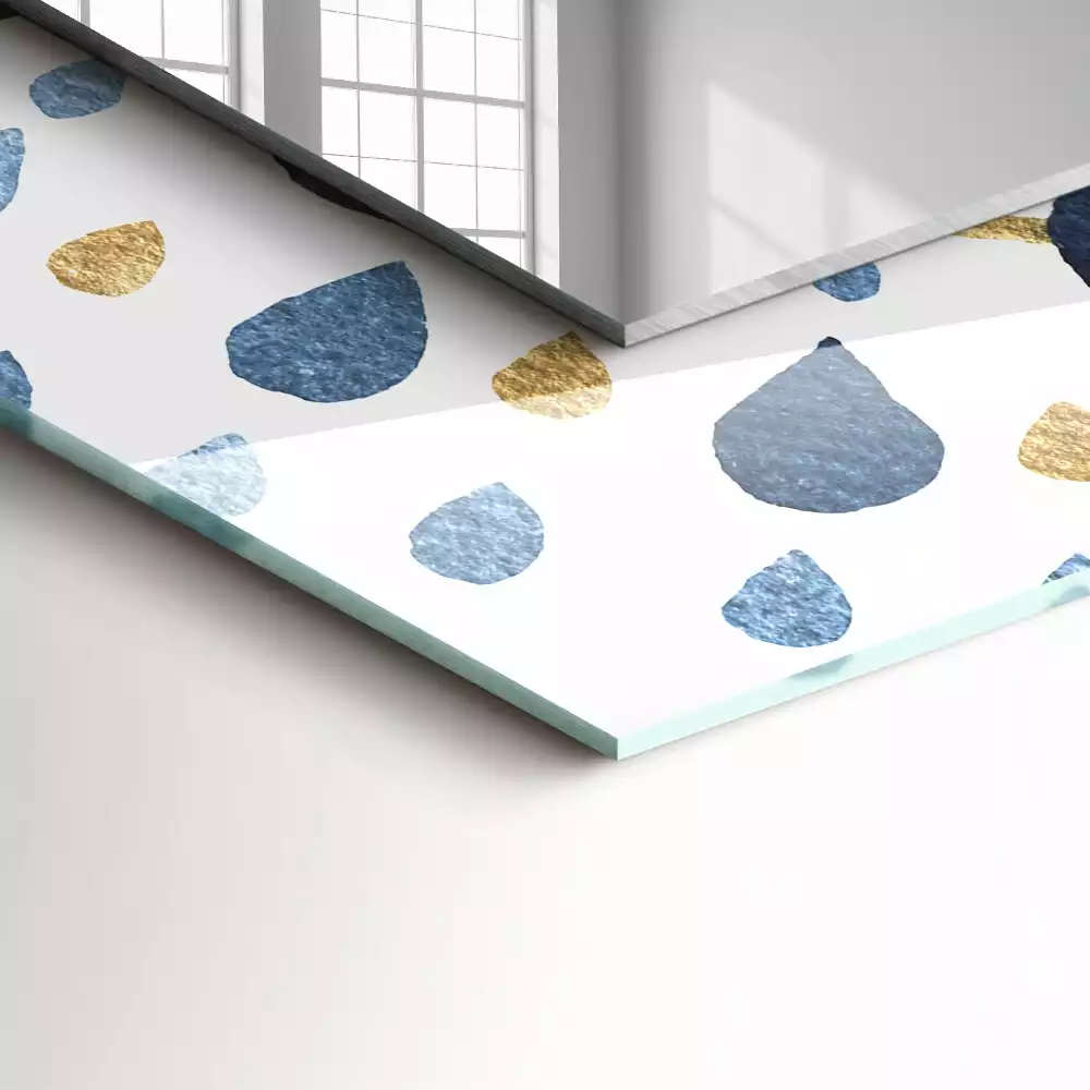 Négyszögletes díszes tükör Absztrakt mandala minta