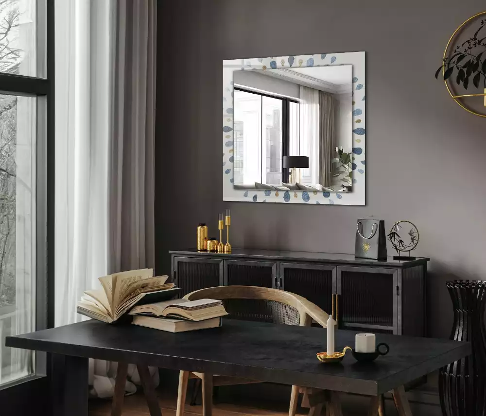 Négyszögletes díszes tükör Absztrakt mandala minta