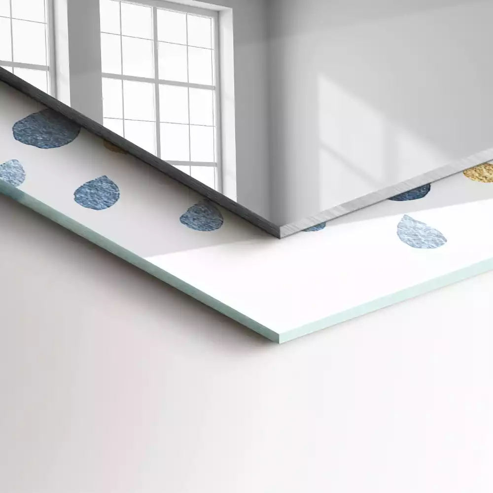 Négyszögletes díszes tükör Absztrakt mandala minta