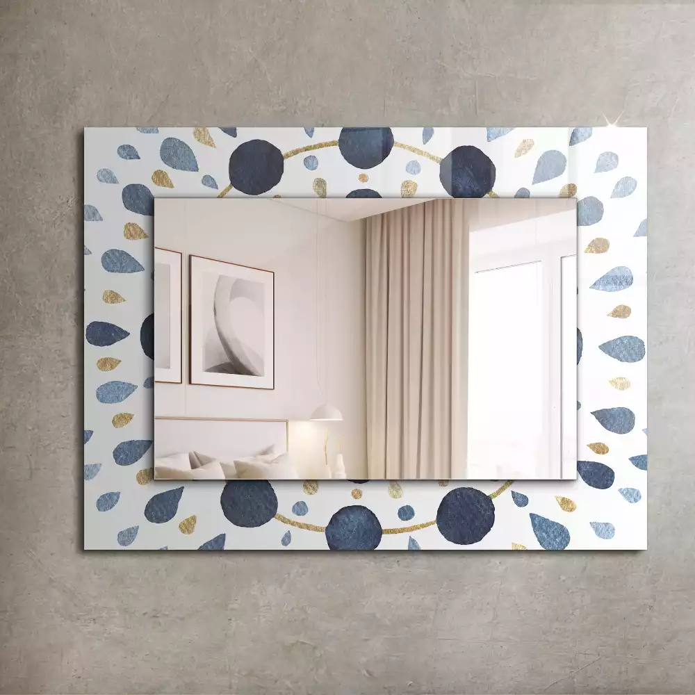 Négyszögletes díszes tükör Absztrakt mandala minta