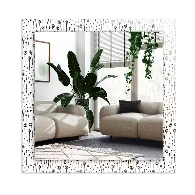 Négyszögletes díszes tükör Minimalista természet