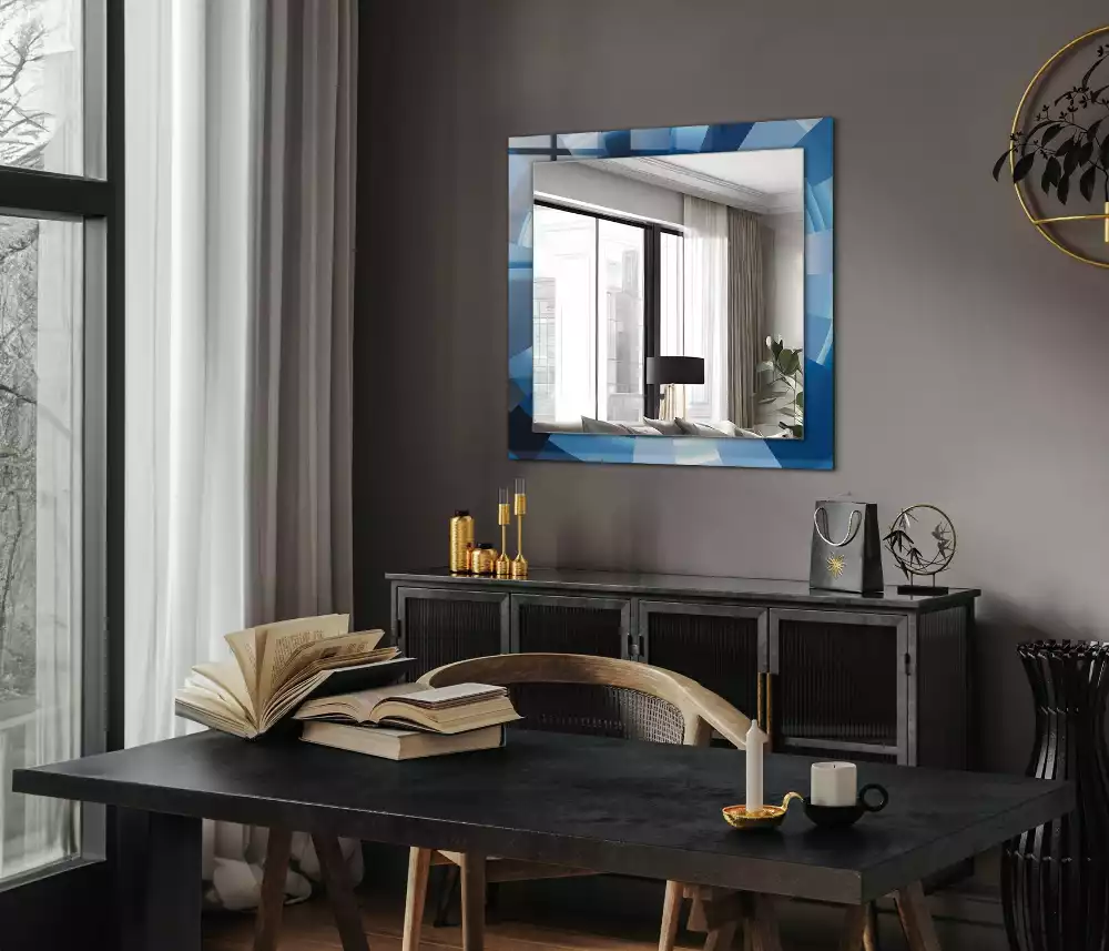 Négyszögletes díszes tükör Absztrakt alagút