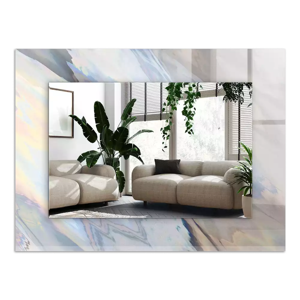 Négyszögletes díszes tükör Absztrakt színes minták