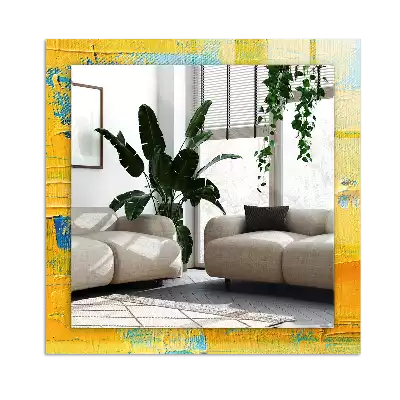 Négyszögletes díszes tükör Absztrakt olajfestmény