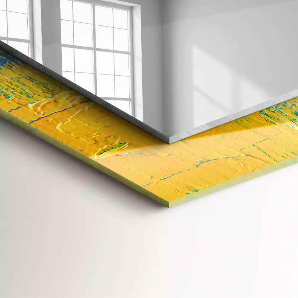 Négyszögletes díszes tükör Absztrakt olajfestmény