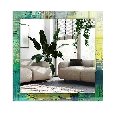 Négyszögletes díszes tükör Színek absztrakt összetétele