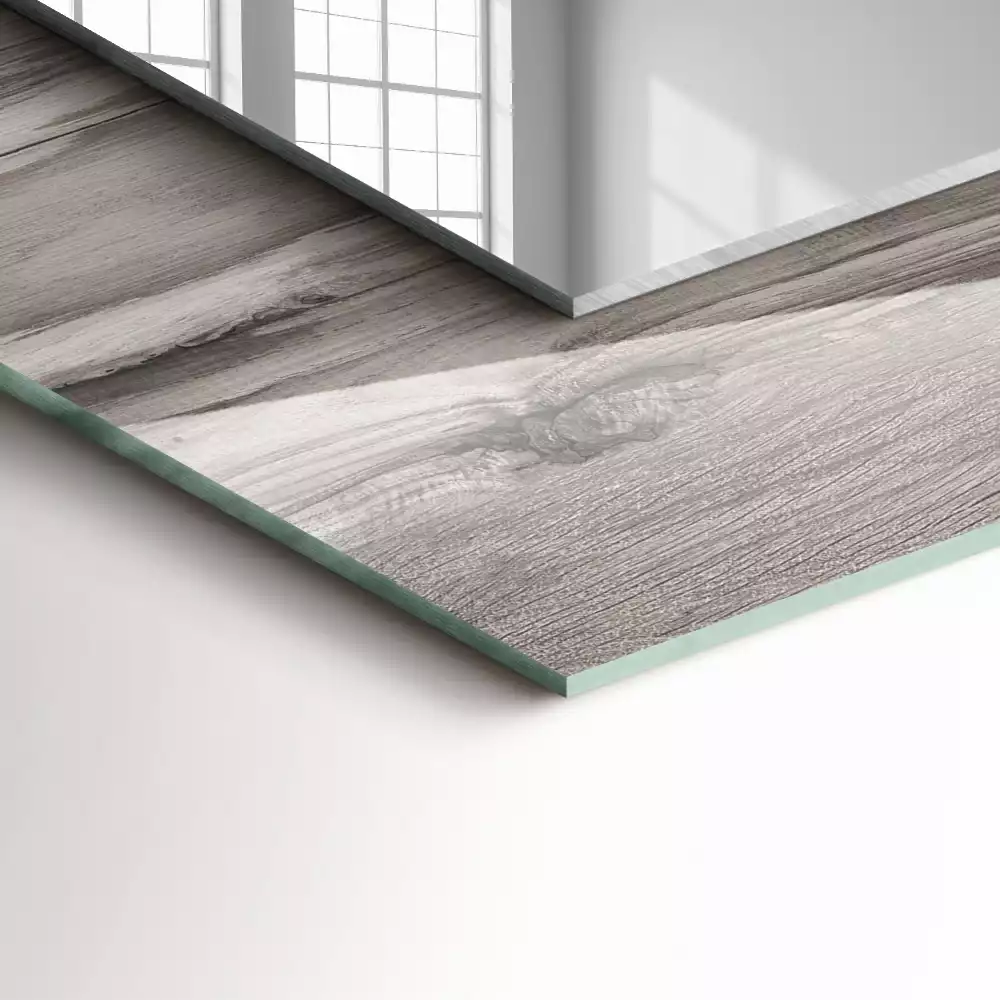 Négyszögletes díszes tükör Fa tábla textúra