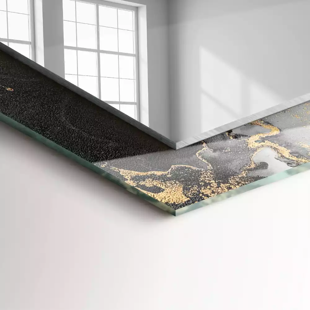 Négyszögletes díszes tükör Absztrakt modern művészet