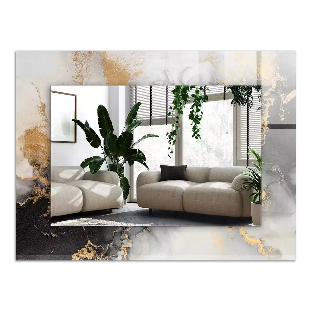 Négyszögletes díszes tükör Absztrakt modern művészet