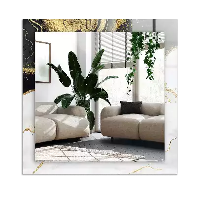 Négyszögletes díszes tükör Absztrakt arany művészet