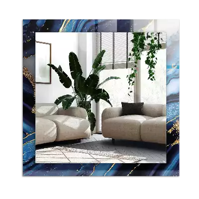 Négyszögletes díszes tükör Absztrakt márvány művészet